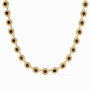 Brand New. $285 Julie Vos Tudor Tennis Necklace - Obsidian Black